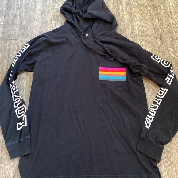 2-PINK Victoria Secret long sleeve hoodie size XS - Picture 1 of 3